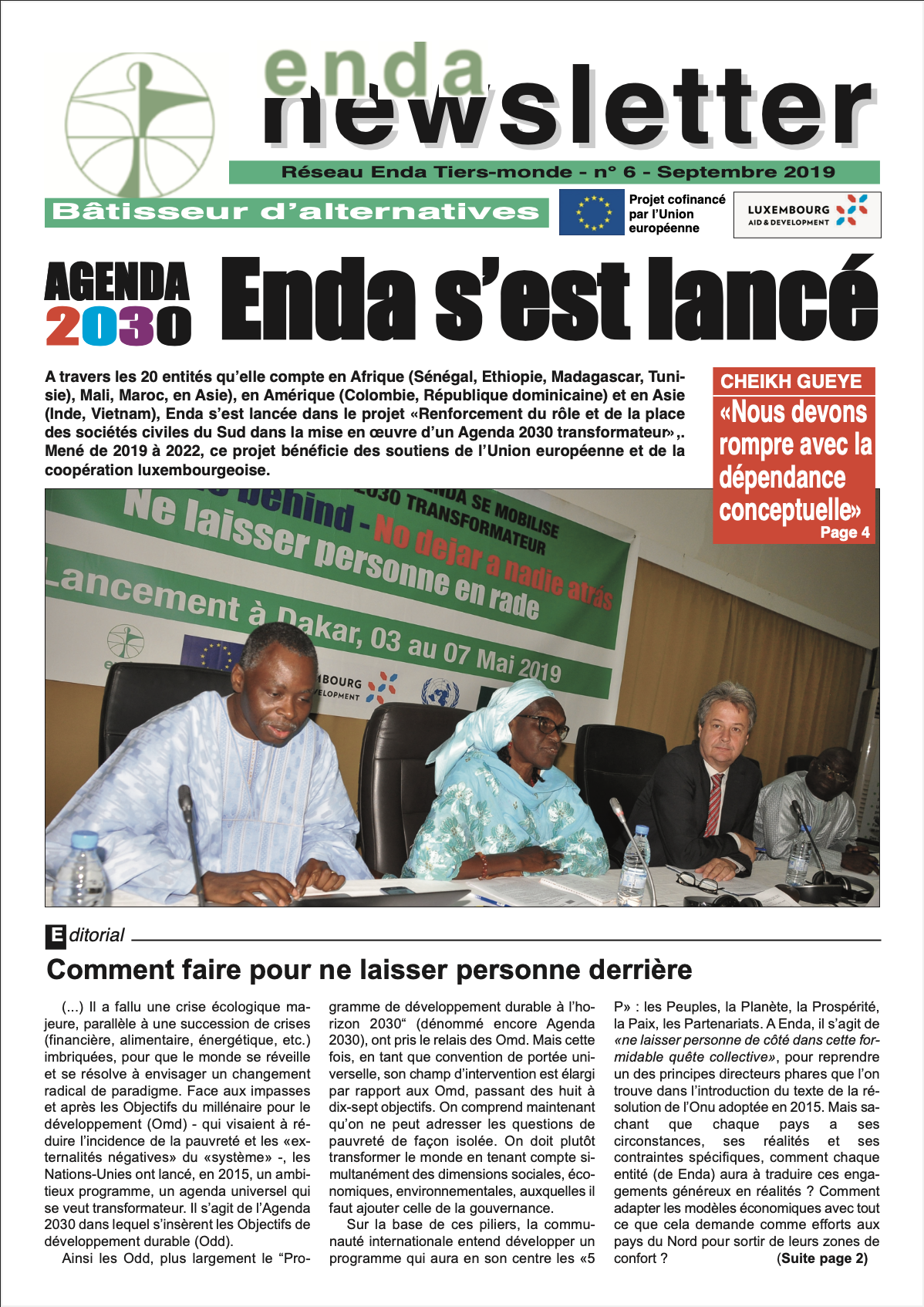 REUSSIR L’AGENDA 2030 (ODD) : Transformation